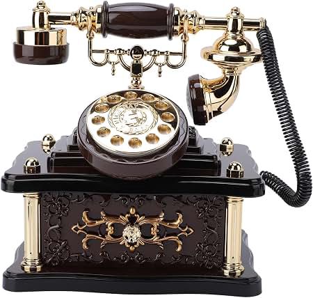 Boîte à musique décoratif sous forme téléphone ancien modèle avec tiroir intégré YL2035-1